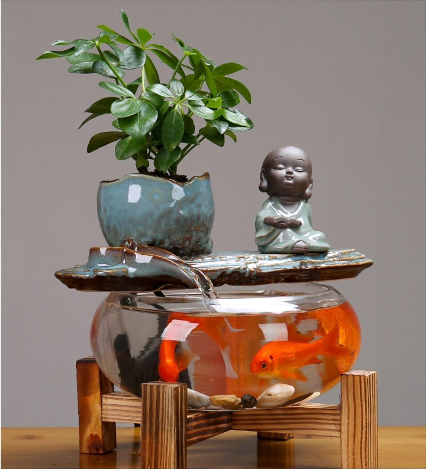 Modern Indoor Water Fountain with Goldfish Decoration