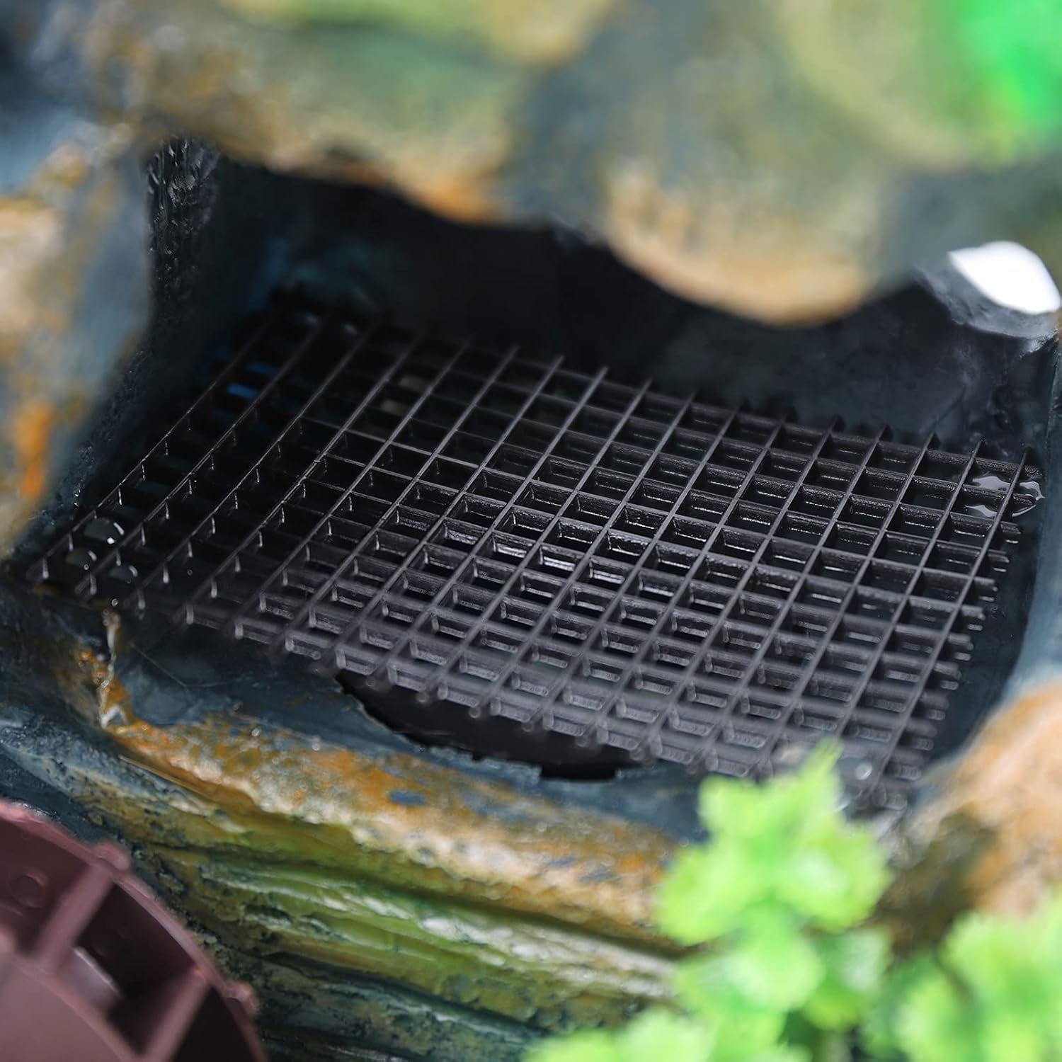 Xuthusman Indoor Mini Rock Waterfall Fountain with LED Lights
