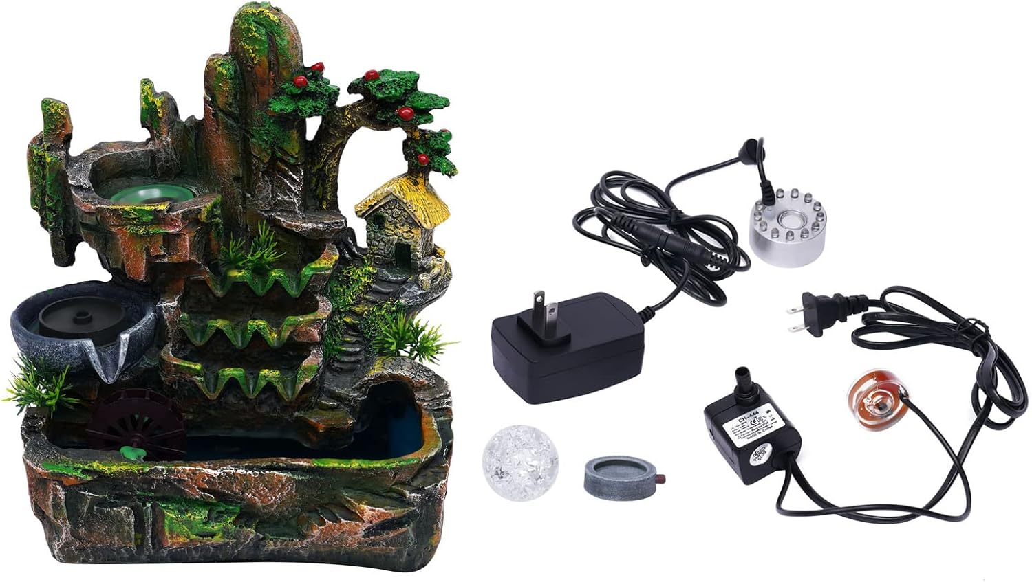 Elegant Indoor Waterfall Fountain with LED and Fog