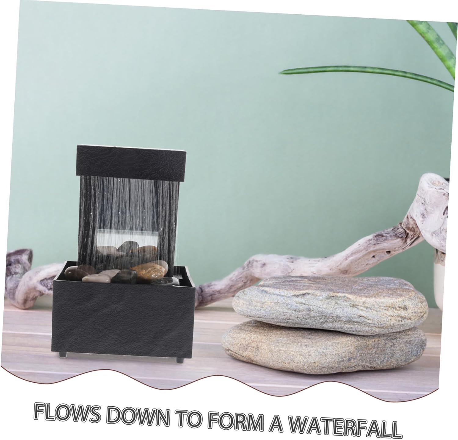 Garneck Indoor Water Fountain Tabletop Zen Decor for Home