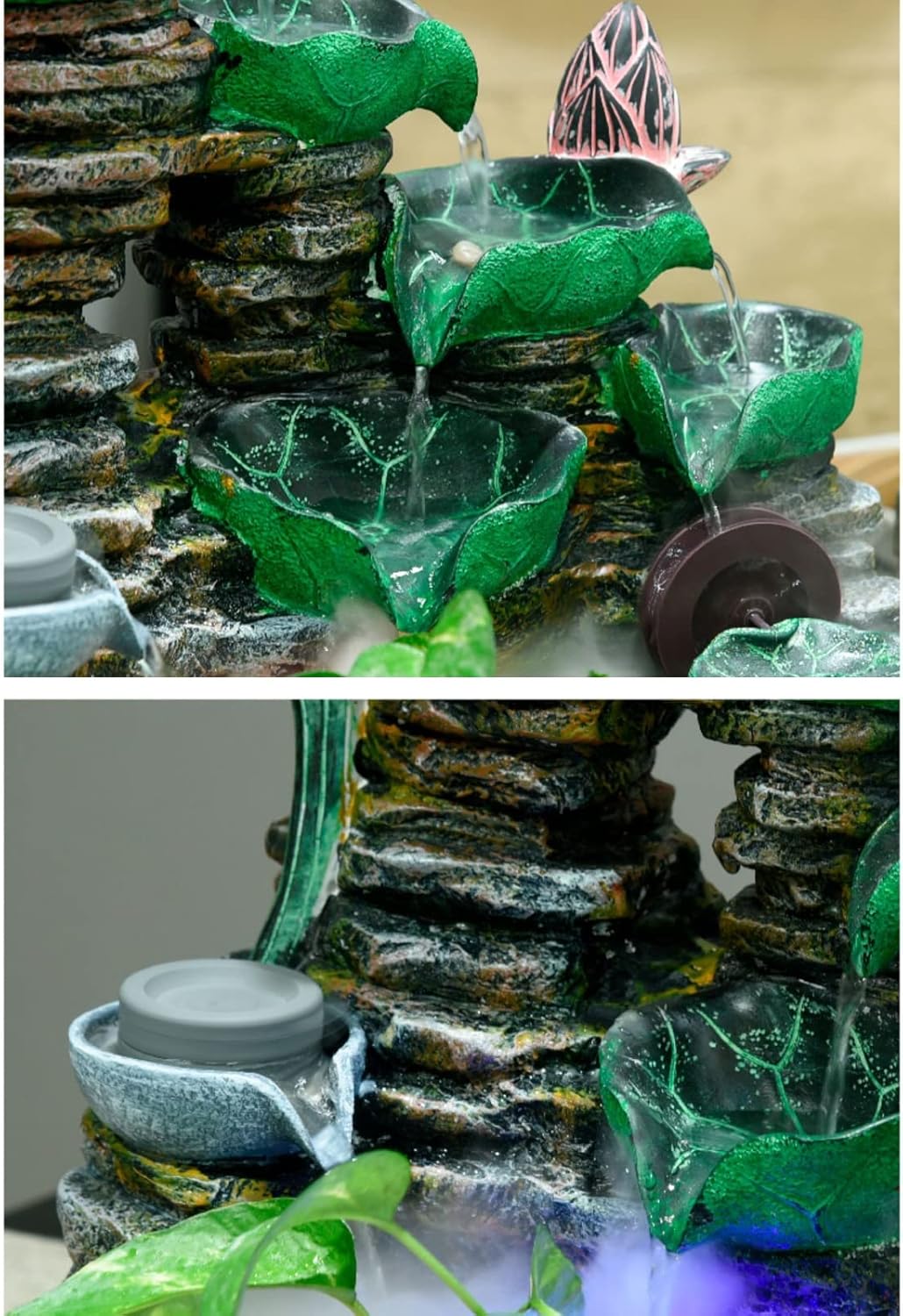 Xilin-872 Resin Indoor Fountain with Water Mist and Pump