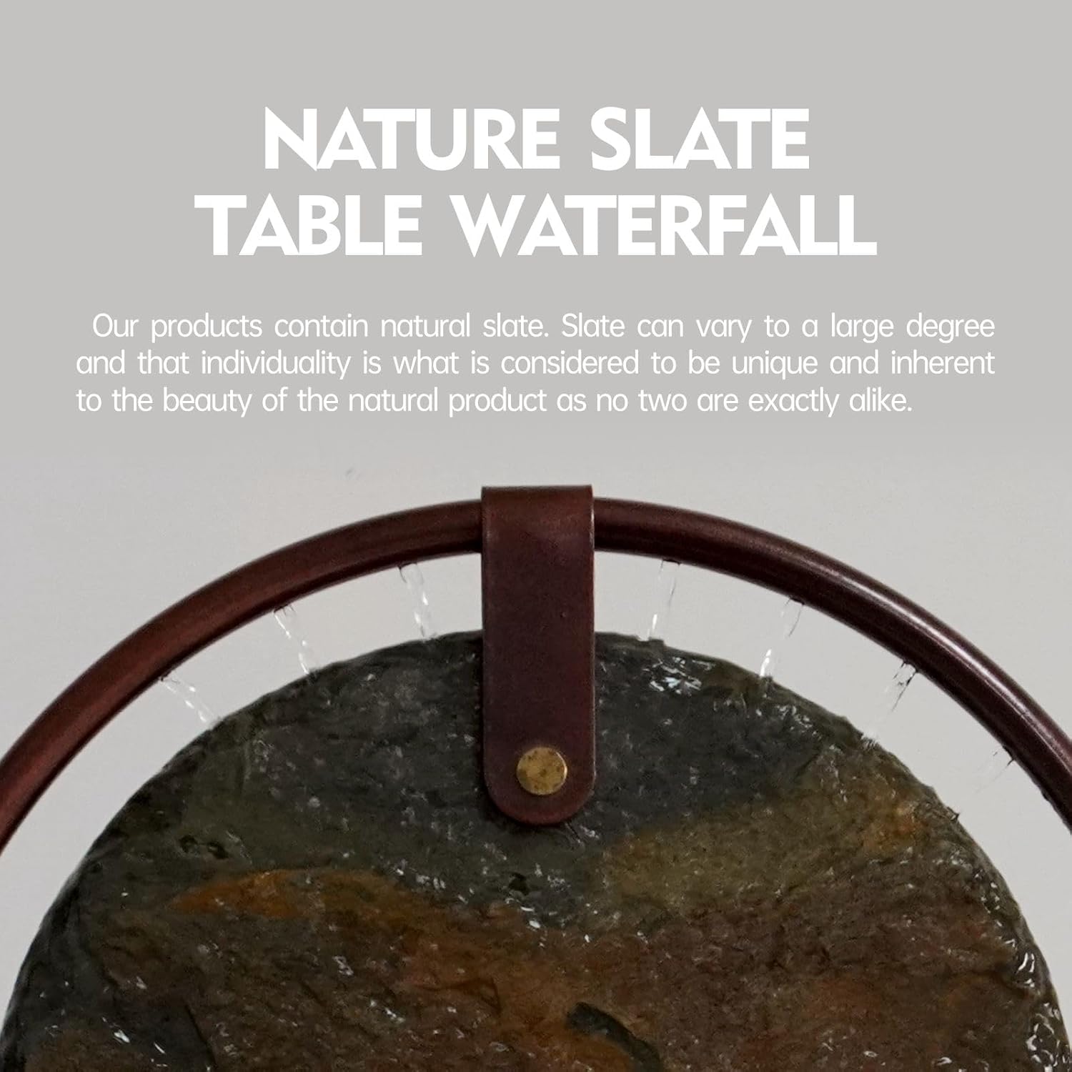 Indoor Waterfall Fountain with Light for Home Office Decor