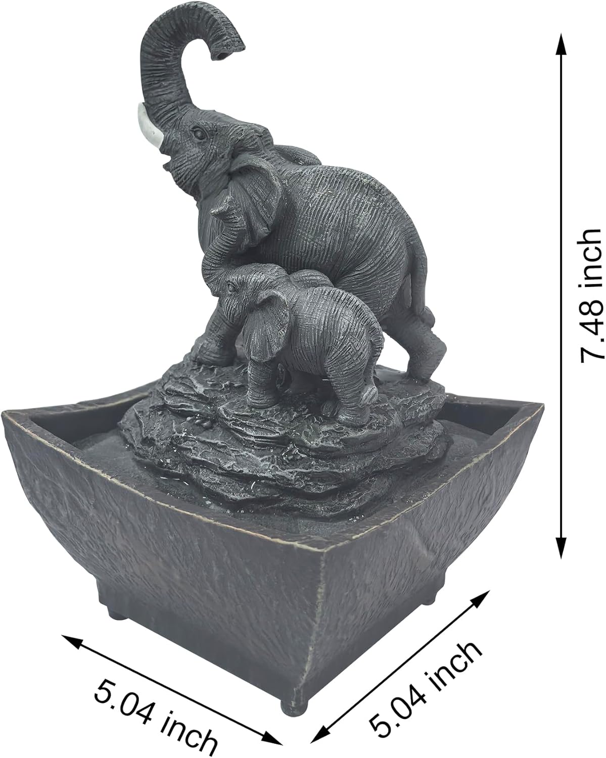 Natures Mark Playing Elephant Water Fountain with Adapter