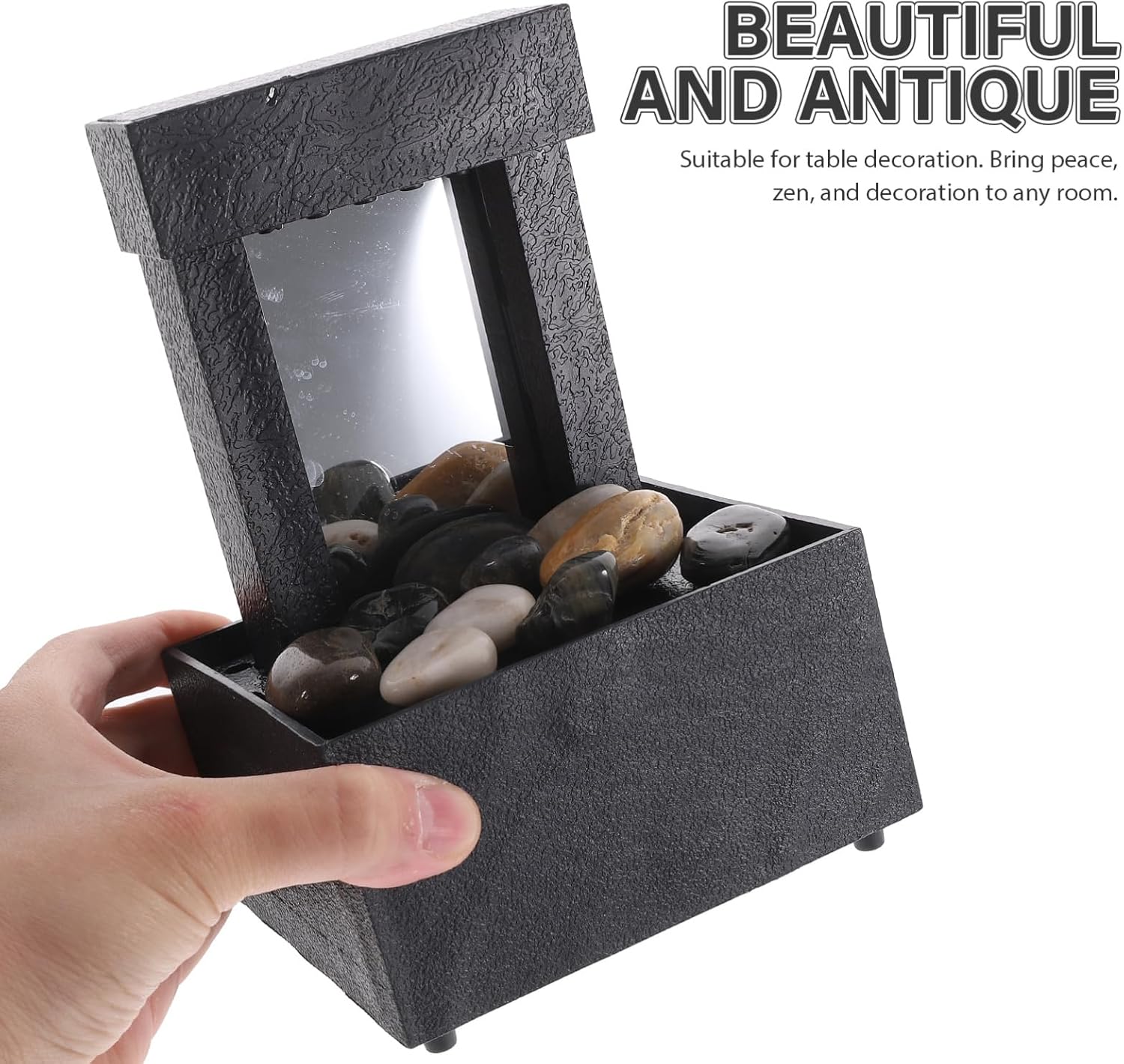 Zen Tabletop Water Fountain for Office Home Decor