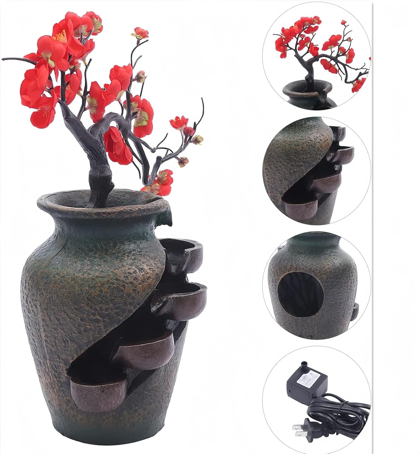 Waterfall Fountain Indoor 157in Tabletop Decor for Home