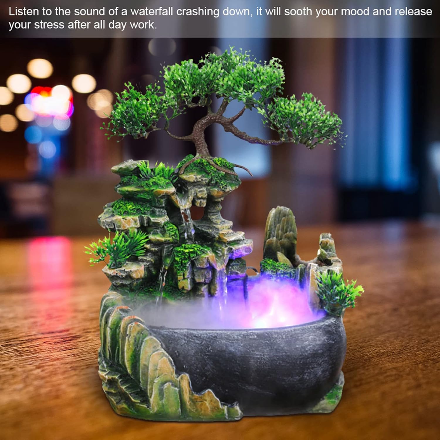 Indoor Tabletop Fountain with Atomizing Effect