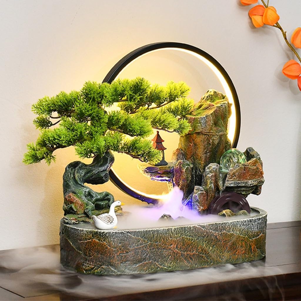 Rockery Water Fountain for Desk or Office Decor