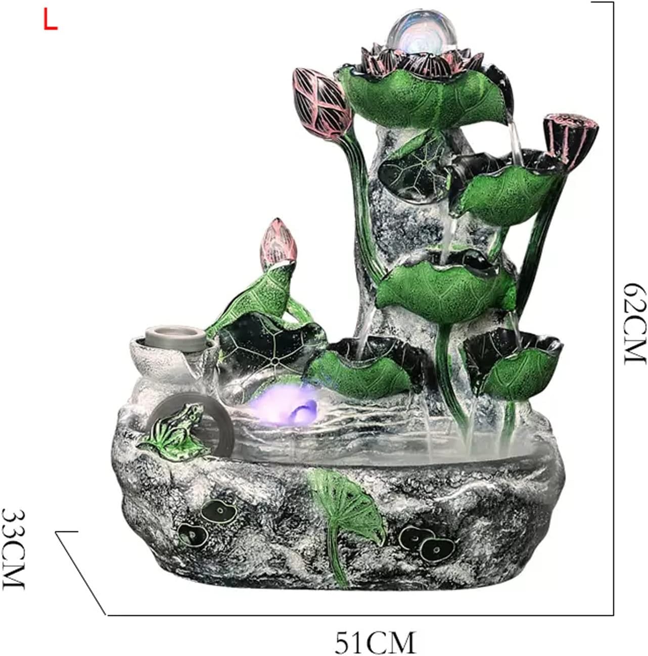 Tabletop Fountain with Rotatable Ball and Pump for Home Office Relaxation
