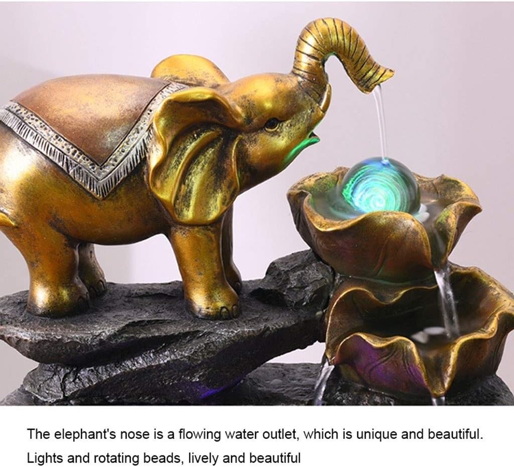 Modern Tabletop Water Fountain with LED Light and Humidifier Function