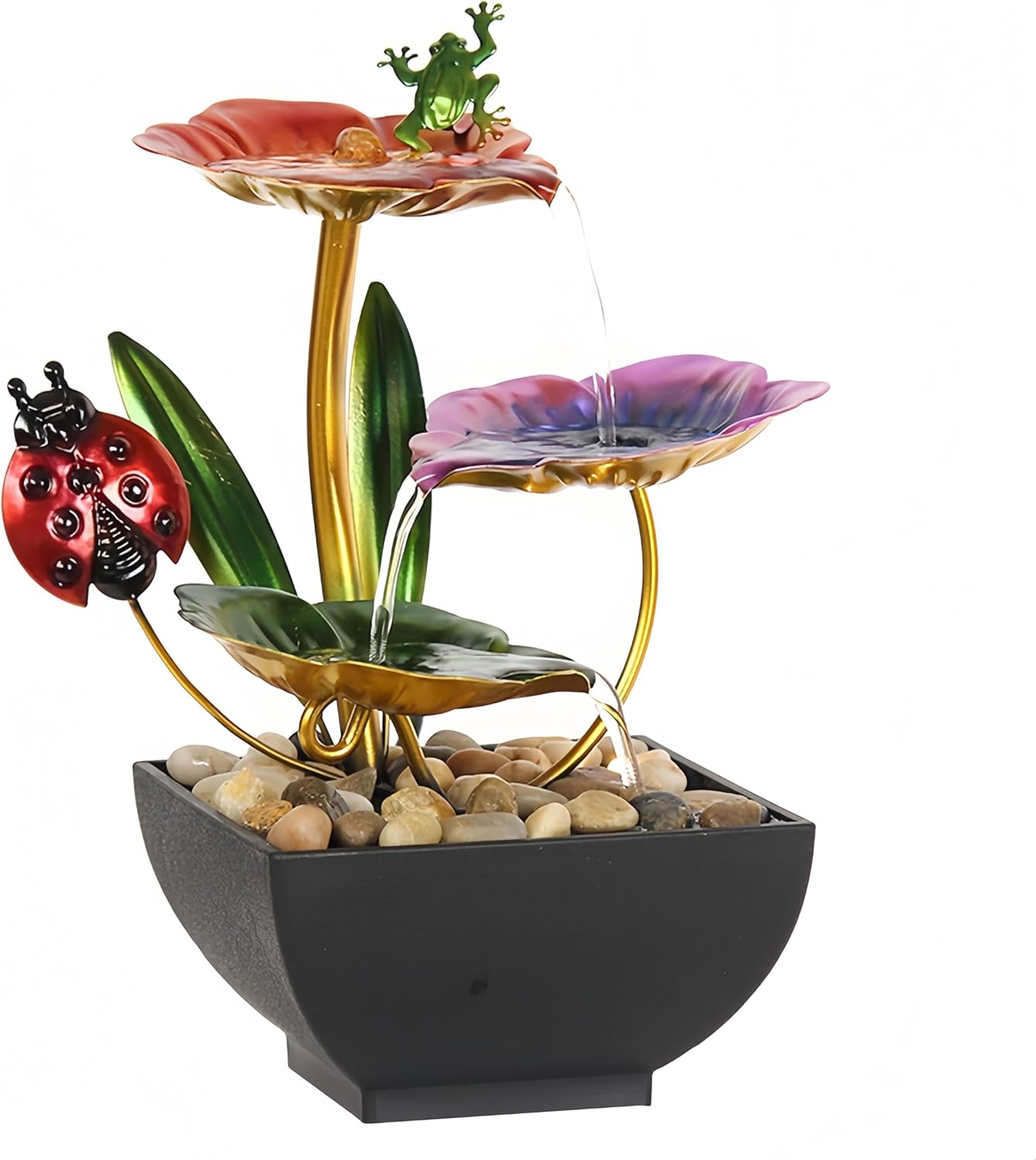 Fengshui Caishen Tabletop Water Fountain Decor