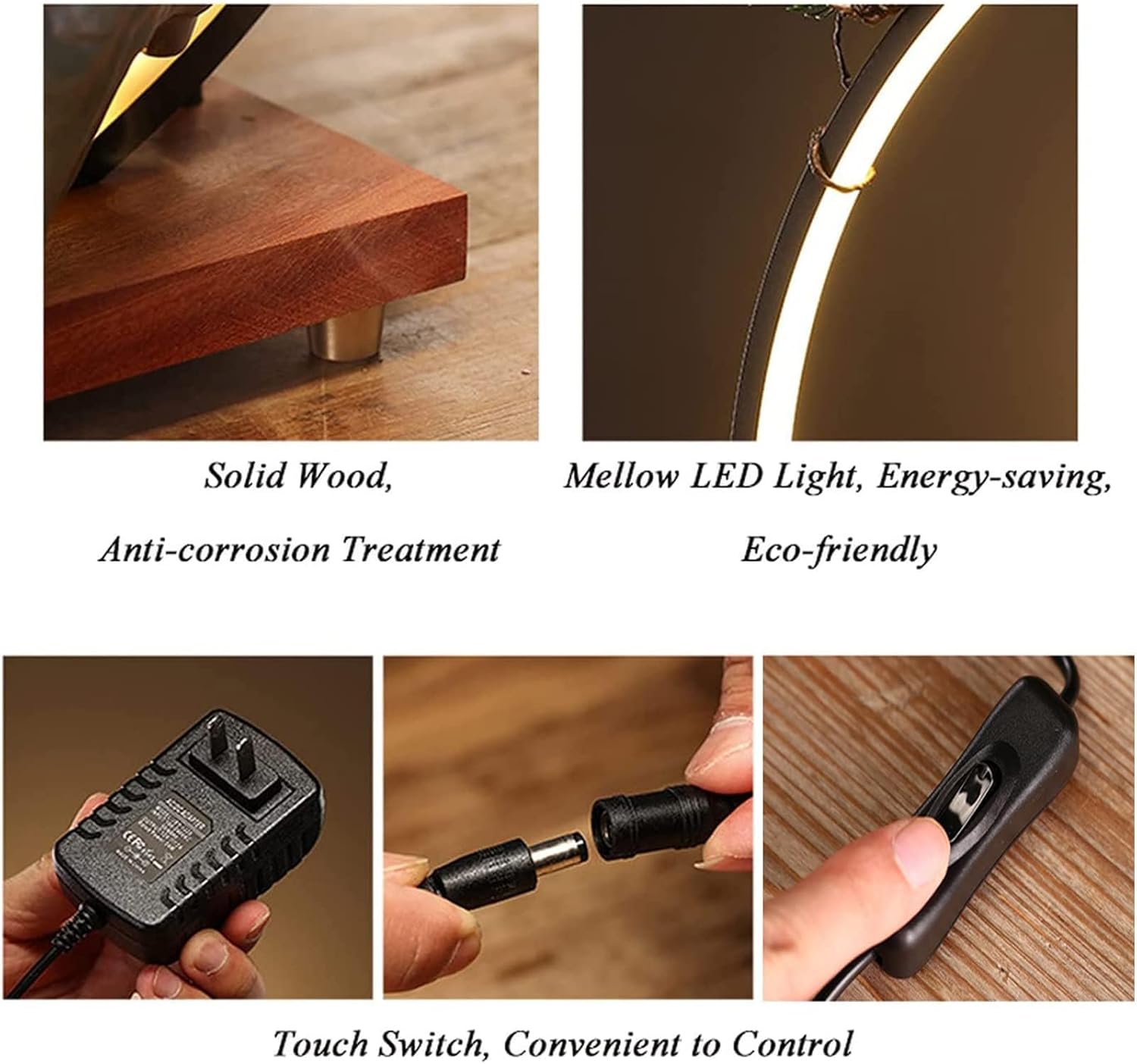 LXLO LED Light Tabletop Buddha Fountain Indoor Zen Waterfall Decor for Meditation and Stress Relief