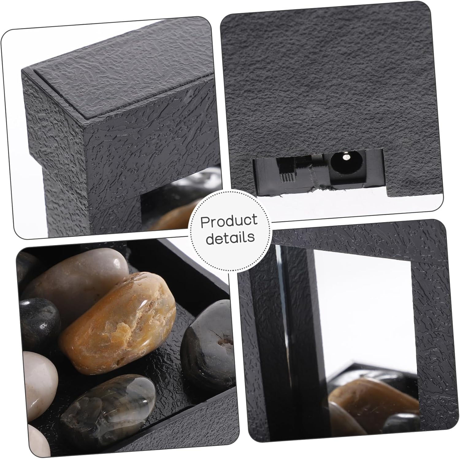 SOLUSTRE Running Water Ornament Desktop Fountain Zen Decor for Home Office Bedroom