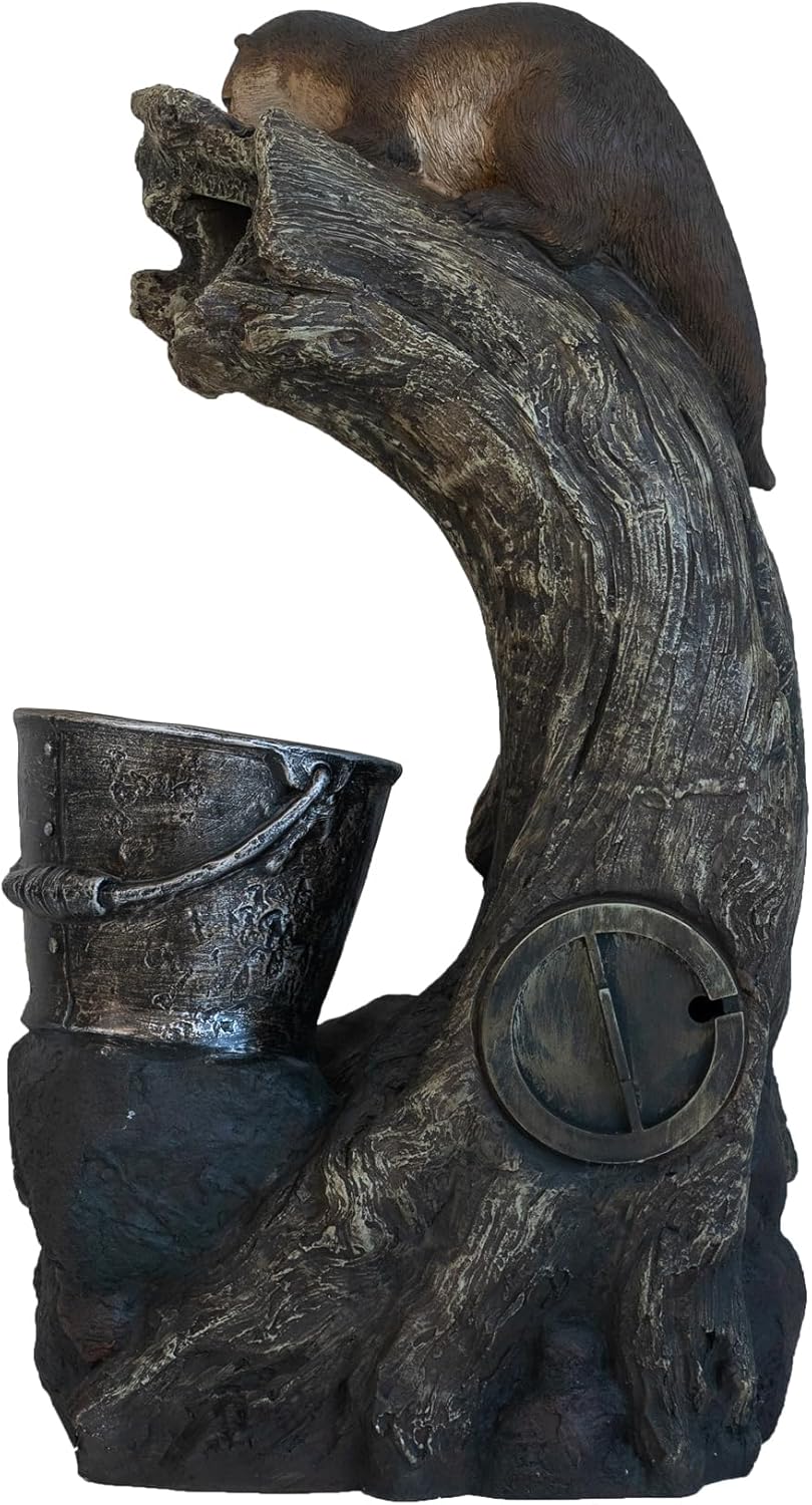 Charming Decorative Water Fountain with Otter Design and Pump