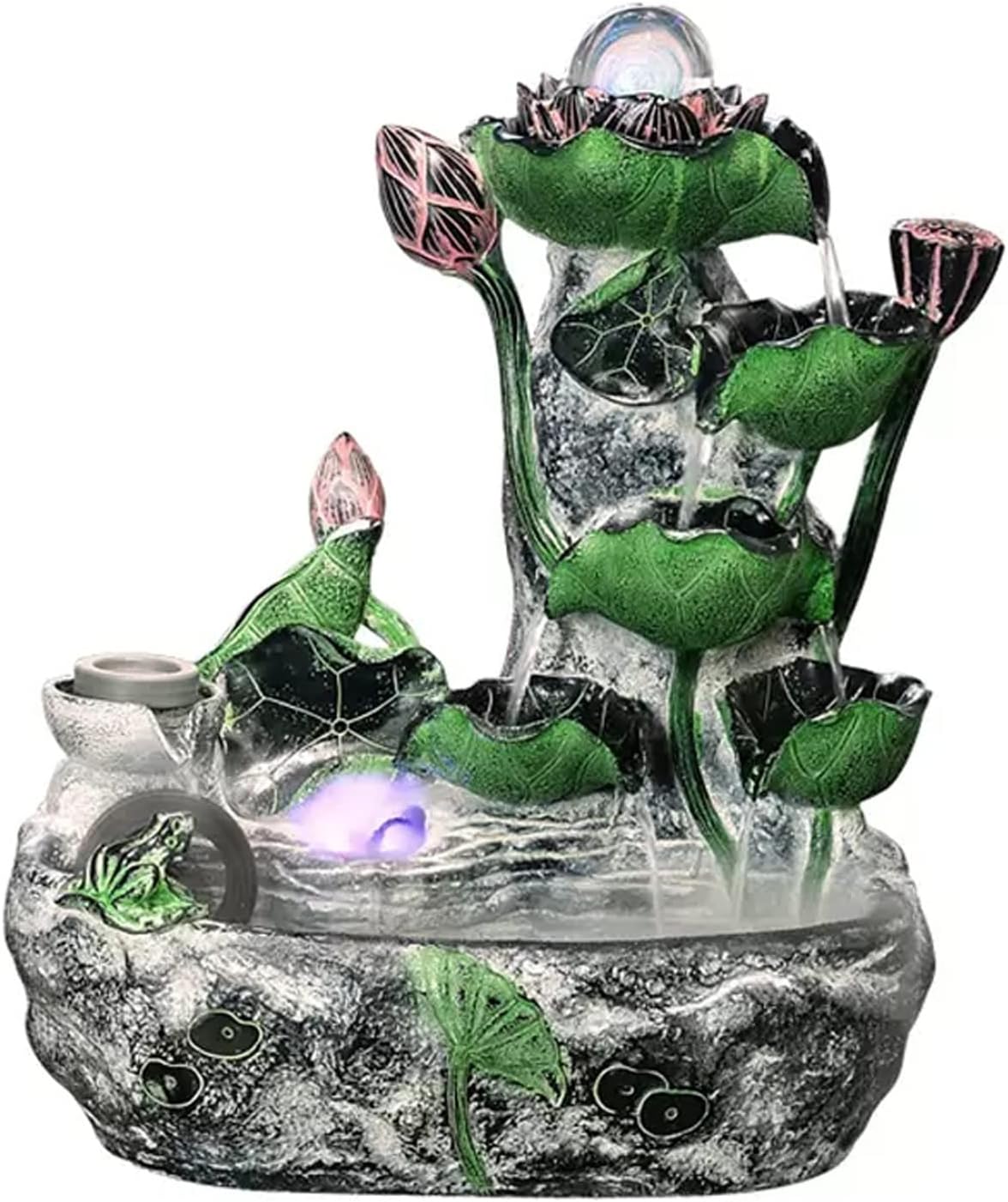 Tabletop Fountain with Rotatable Ball and Pump for Home Office Relaxation