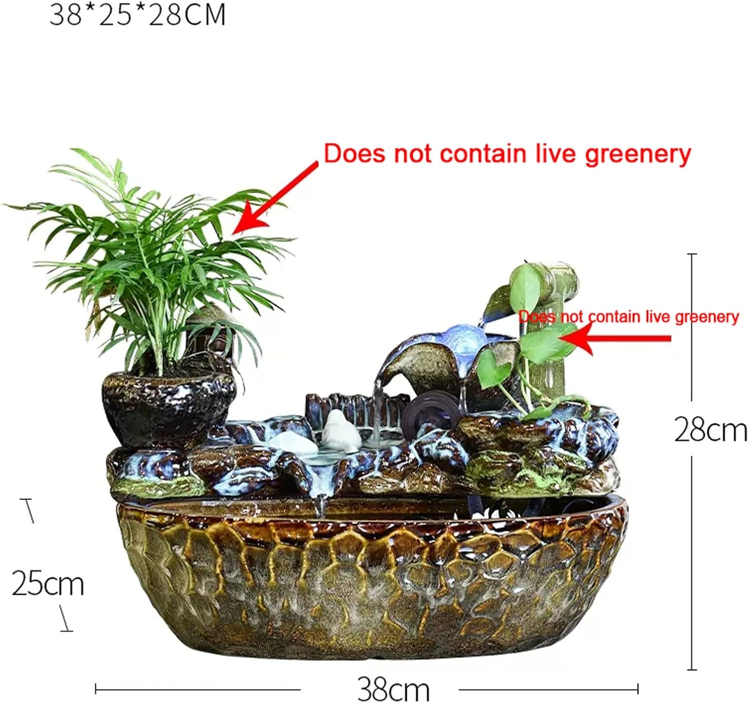 Ceramic Tabletop Fountain for Indoor Decor