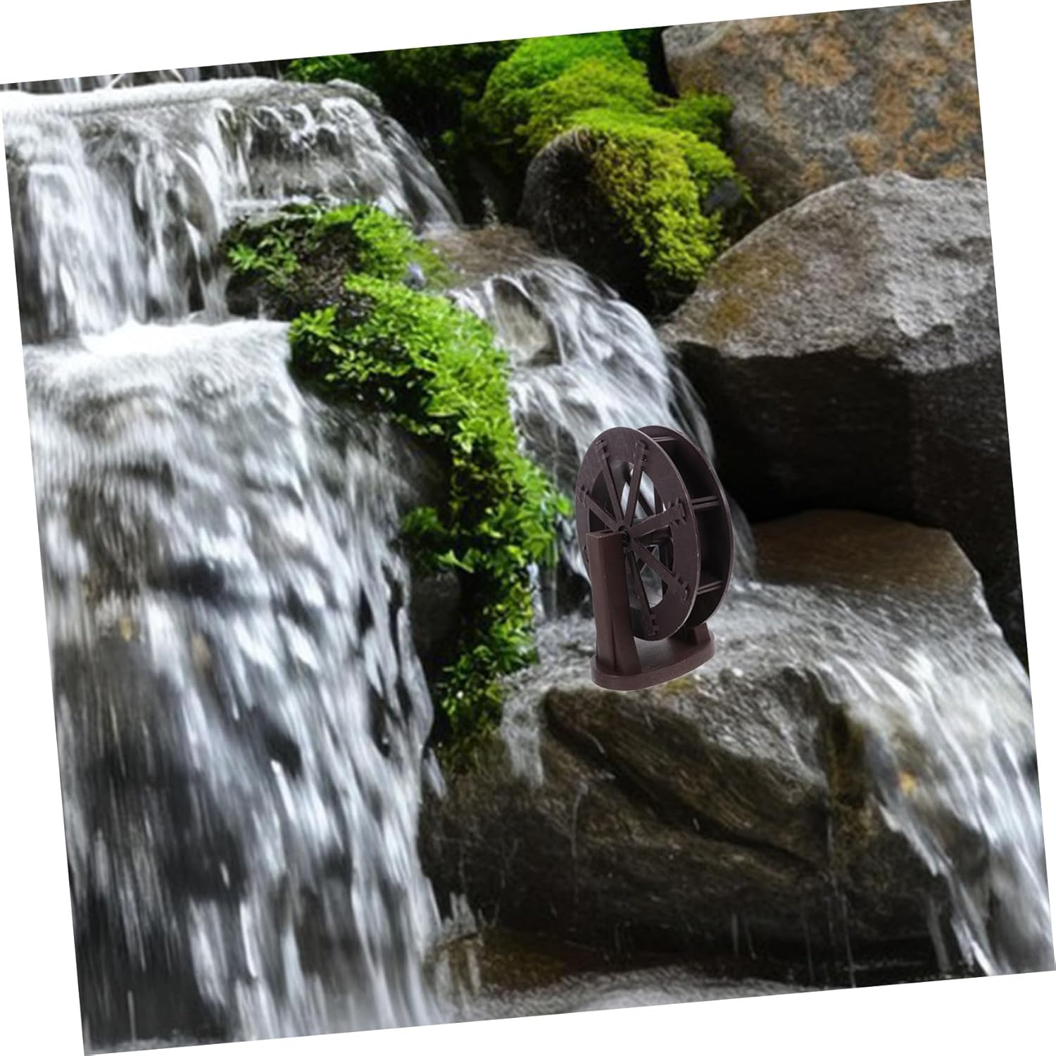 Wakauto Rotating Water Wheel for Aquarium and Indoor Fountain Decor