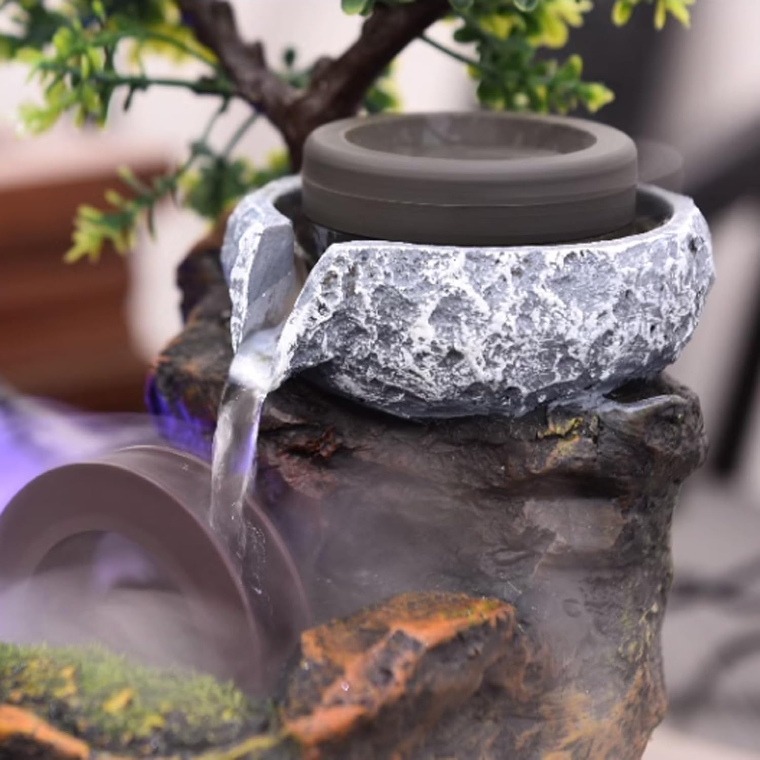 Elegant Desktop Water Fountain with Feng Shui Balls