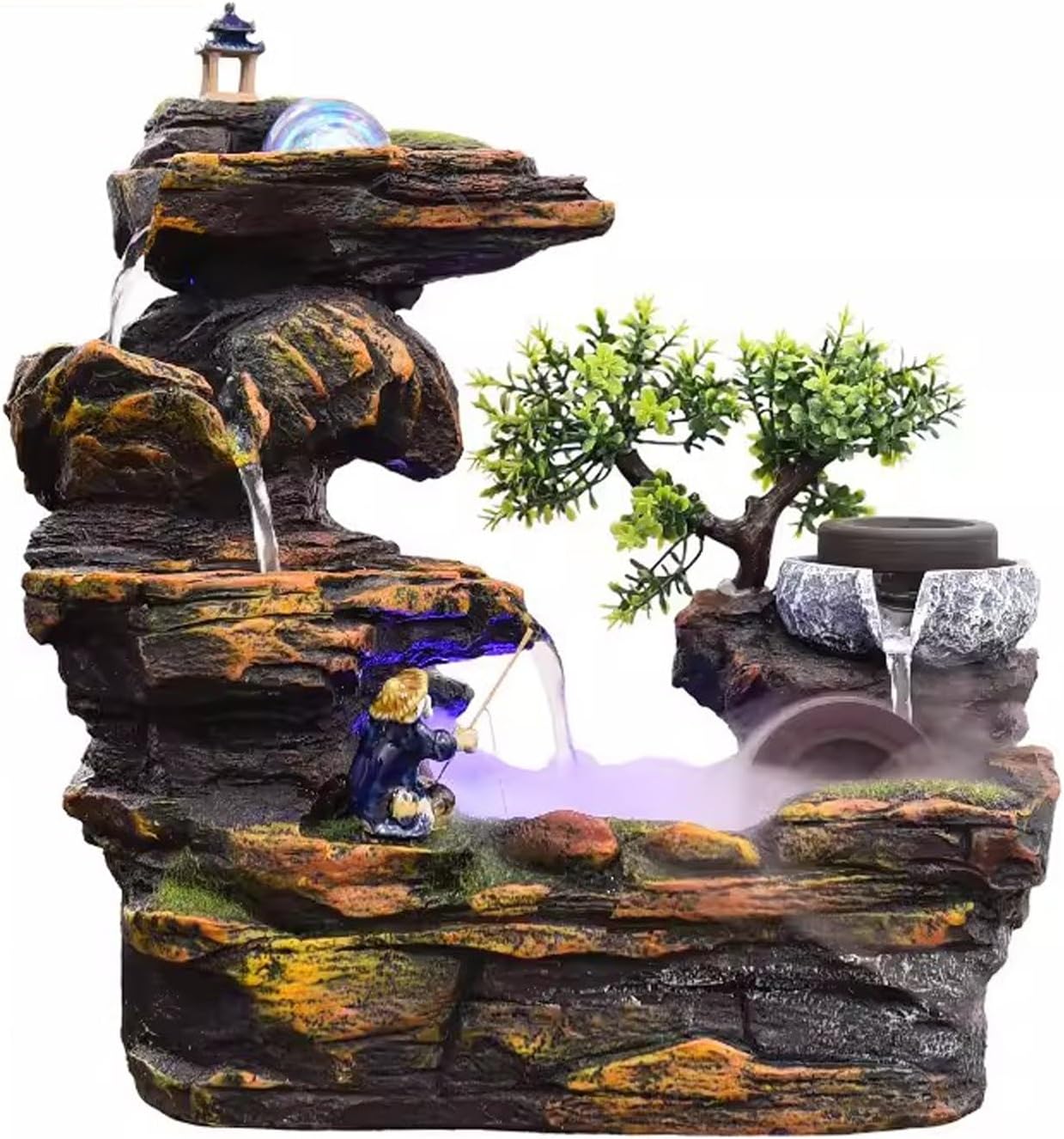 Elegant Desktop Water Fountain with Feng Shui Balls