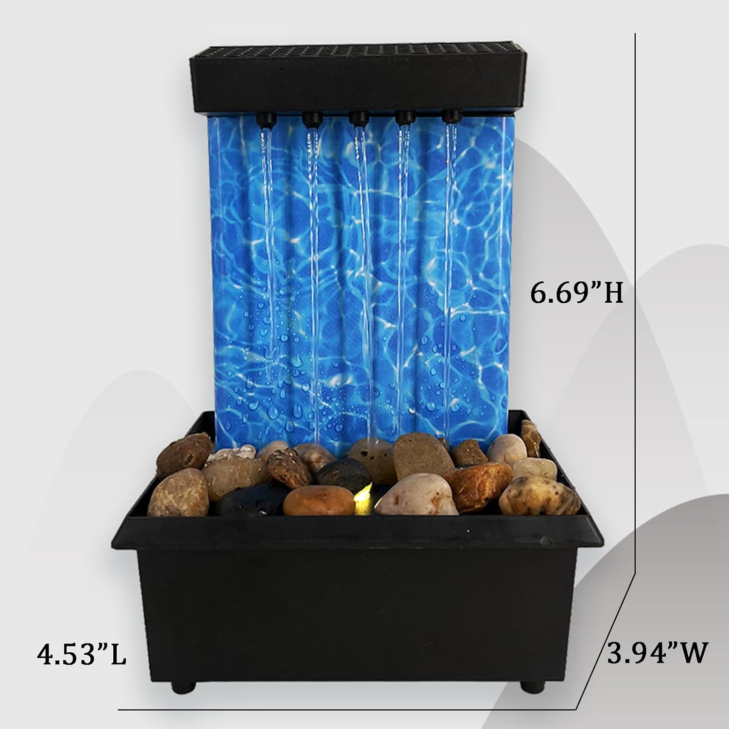 7 Inch Desk Fountain Indoor Waterfall USB Powered Zen Decor