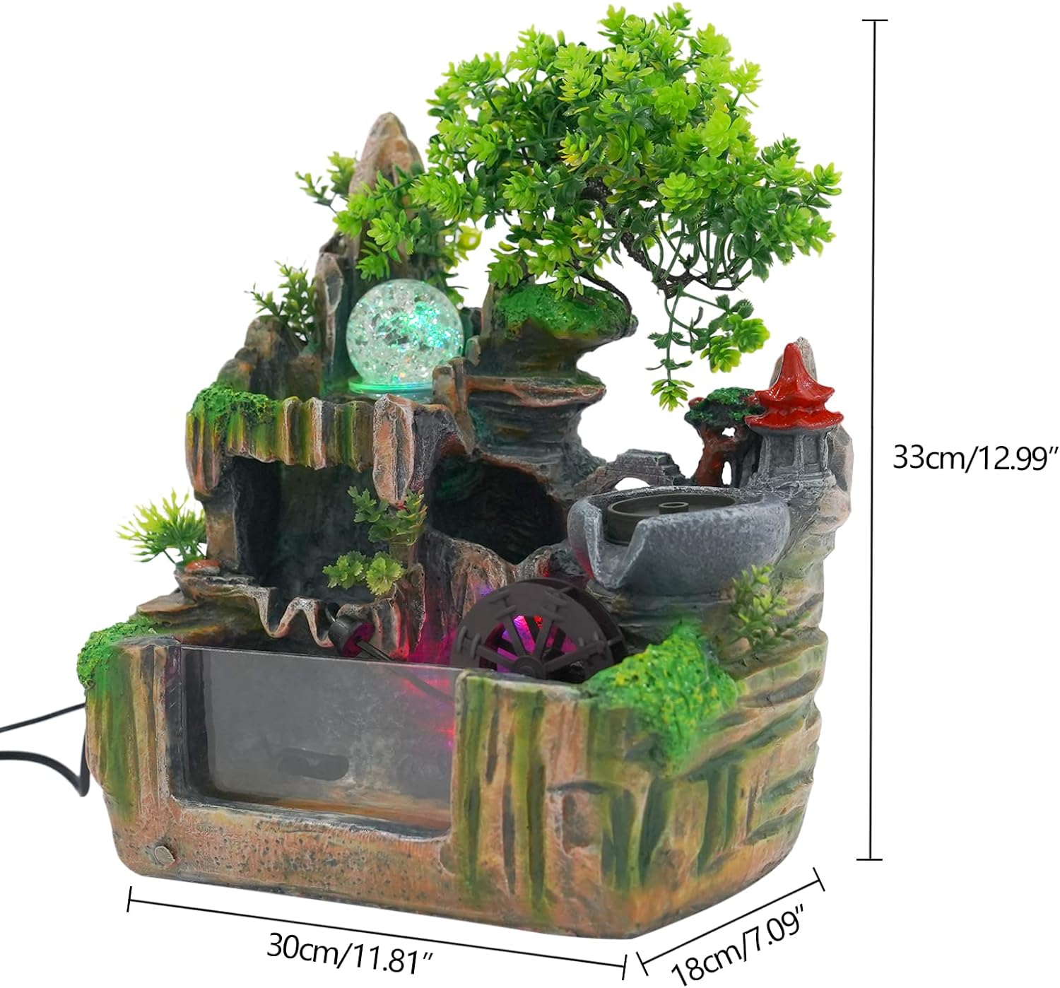 CaLaOCO Indoor Fountain with Rockery and LED Light 1