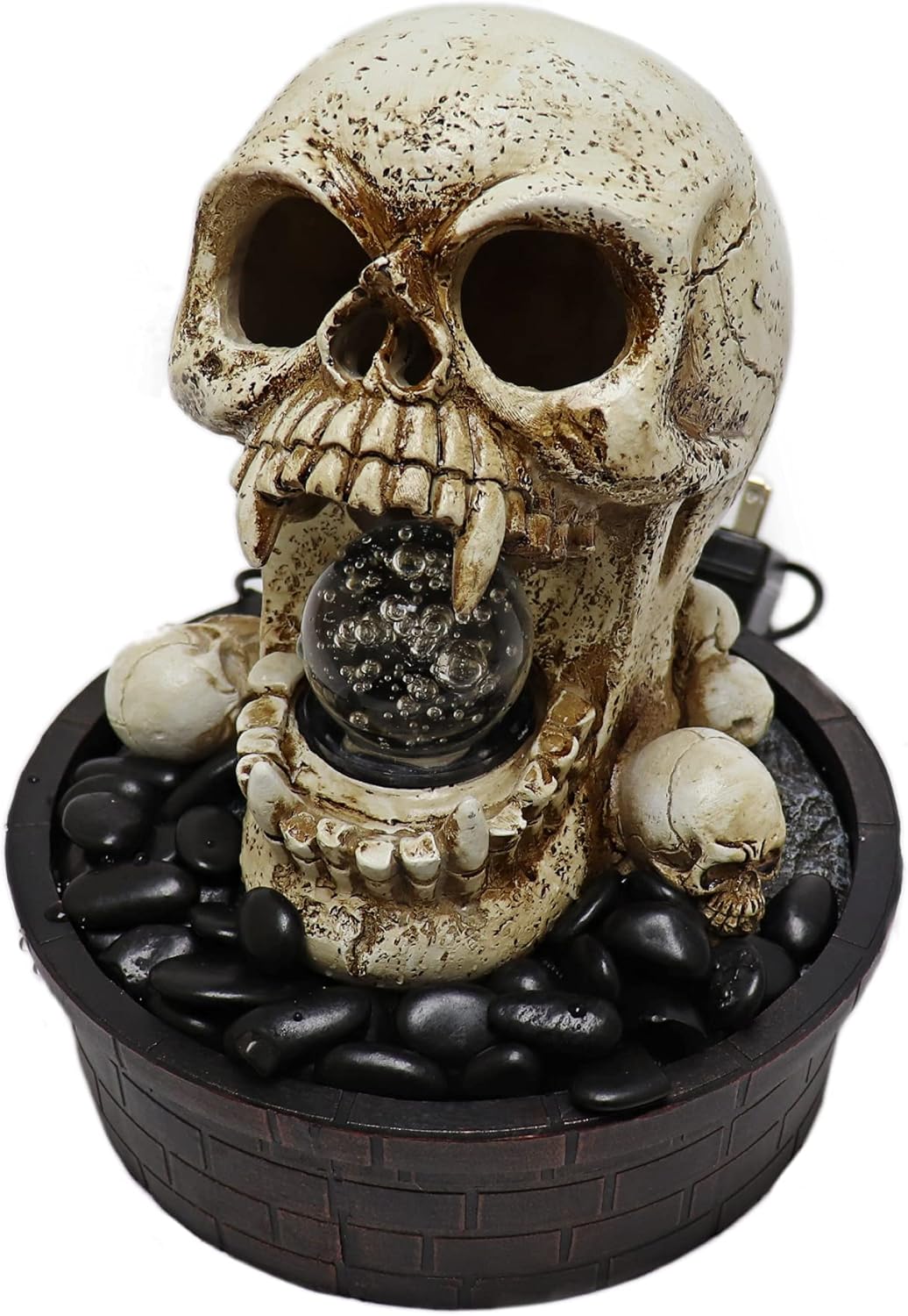 Custom Pro Tabletop Halloween Devil Skull Fountain with Rotating Orb