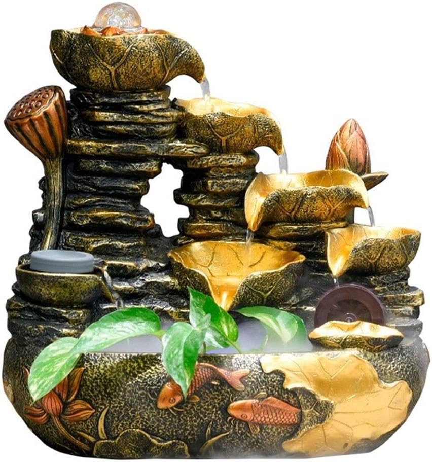 Indoor Water Fountain Rockery Humidifier Decoration Desktop Gift
