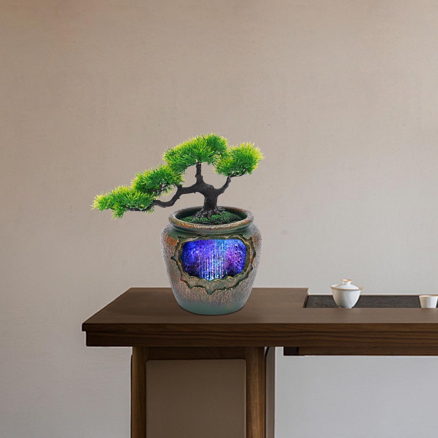 BenHookyle Tabletop Fountain Ornament with LED Light