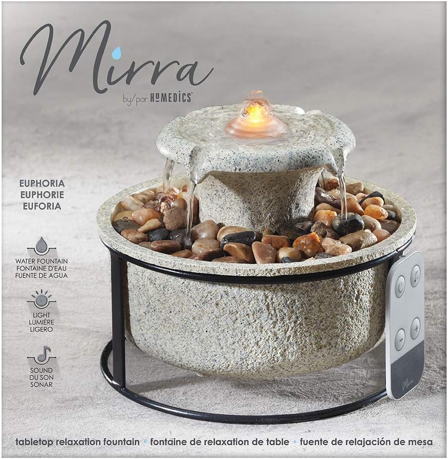 Homedics Euphoria Relaxation Tabletop Fountain Natural 1