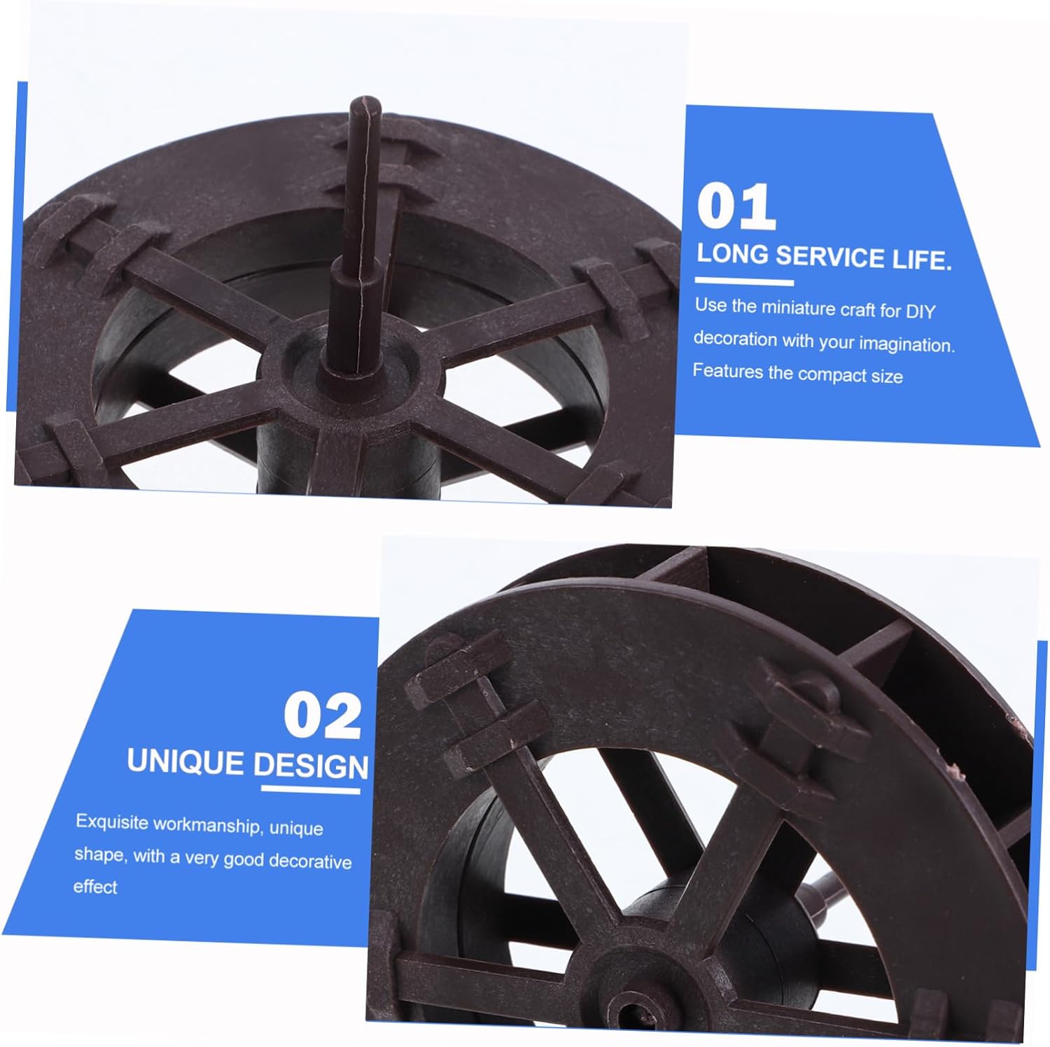 Healifty 2pcs Water Wheel Fountain for Fish Tank and Indoor Garden