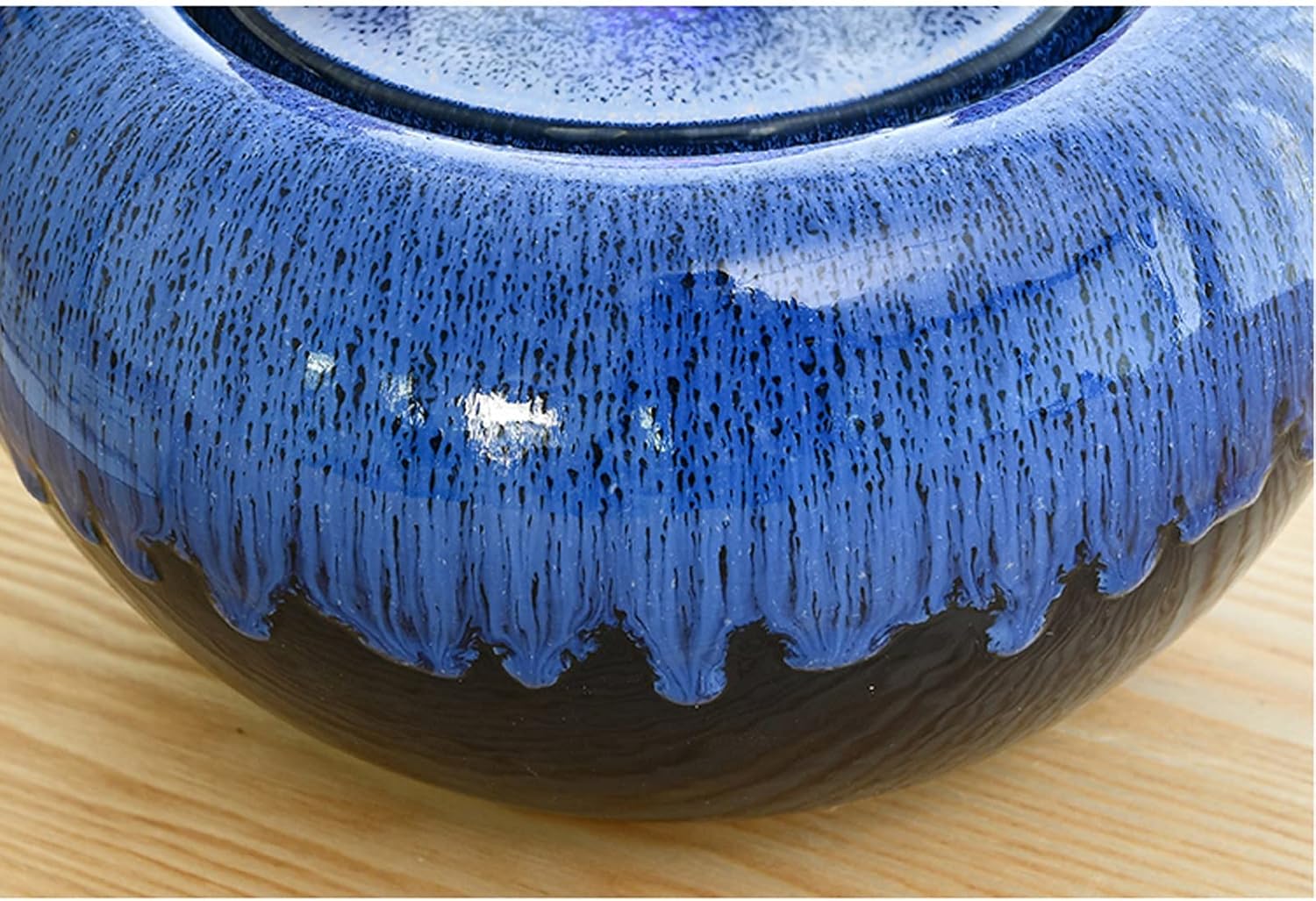Elegant Desktop Water Fountain with LED Light and Rotatable Ball