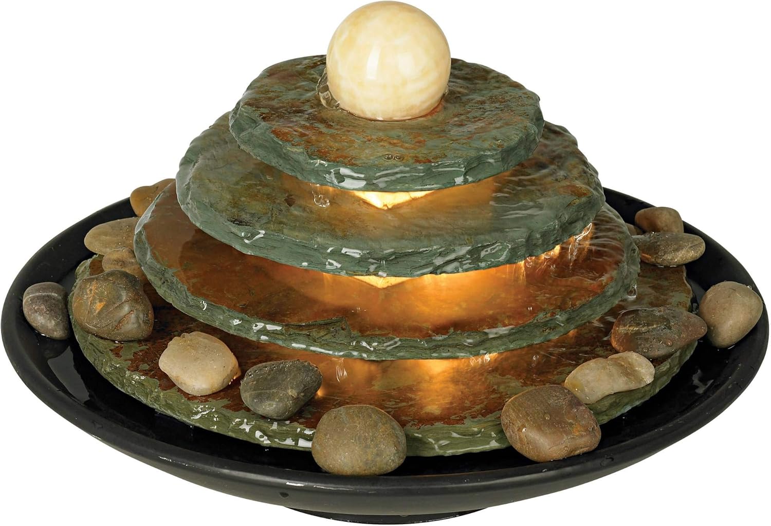 John Timberland Pyramid 10-inch High Zen Fountain