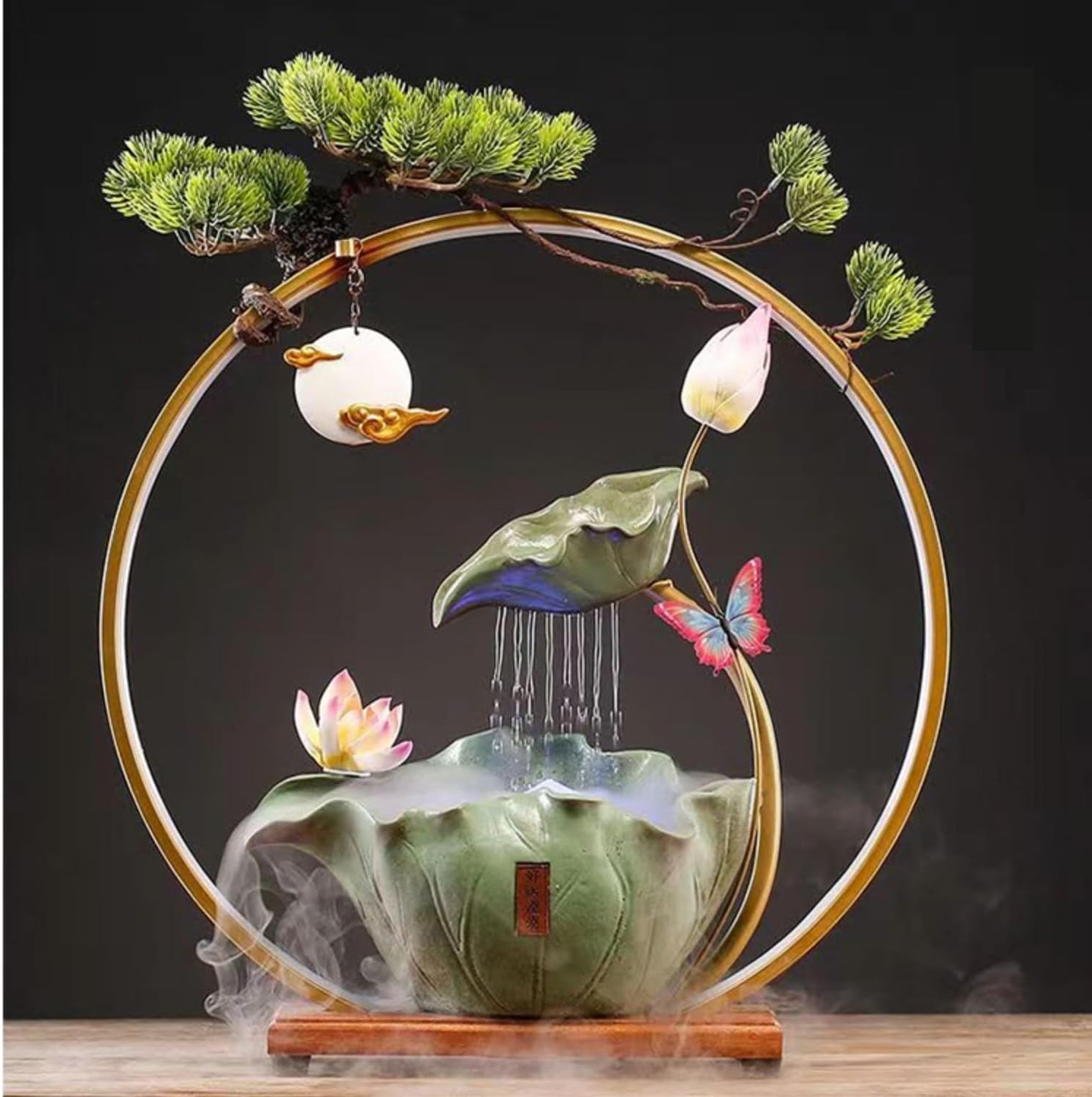 Indoor Lucky Water Fountain Decor Office Living Room Desktop Ornament