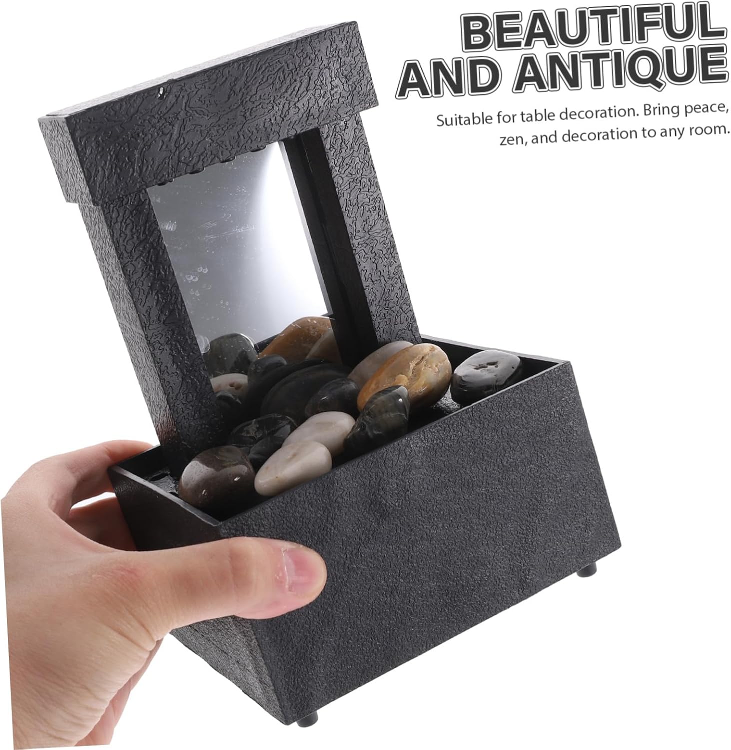 Garneck Indoor Water Fountain Tabletop Zen Decor for Home