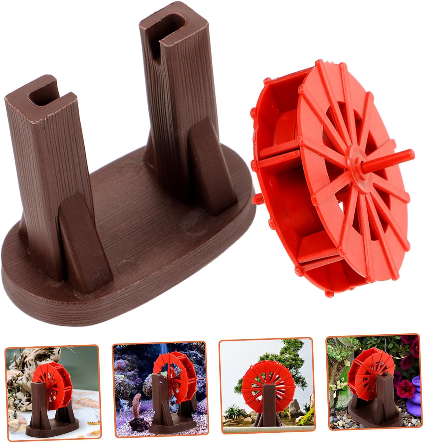 Mini Water Wheel Fountain Accessory for Terracotta and Garden Decor