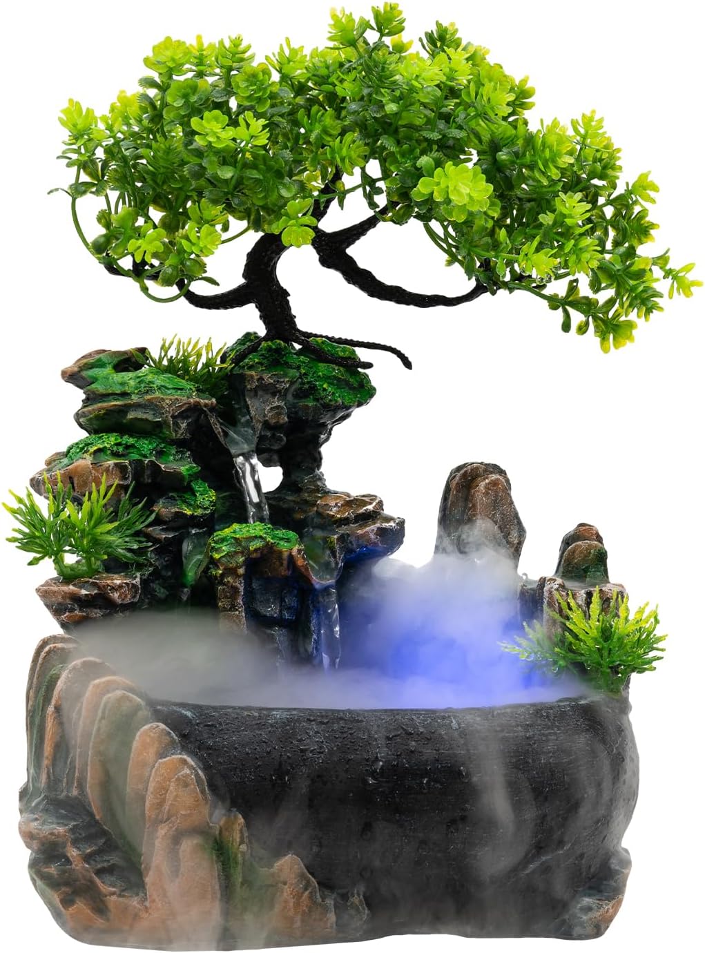 CaLaOCO Indoor Fountain Rockery with Atomizer and LED Light