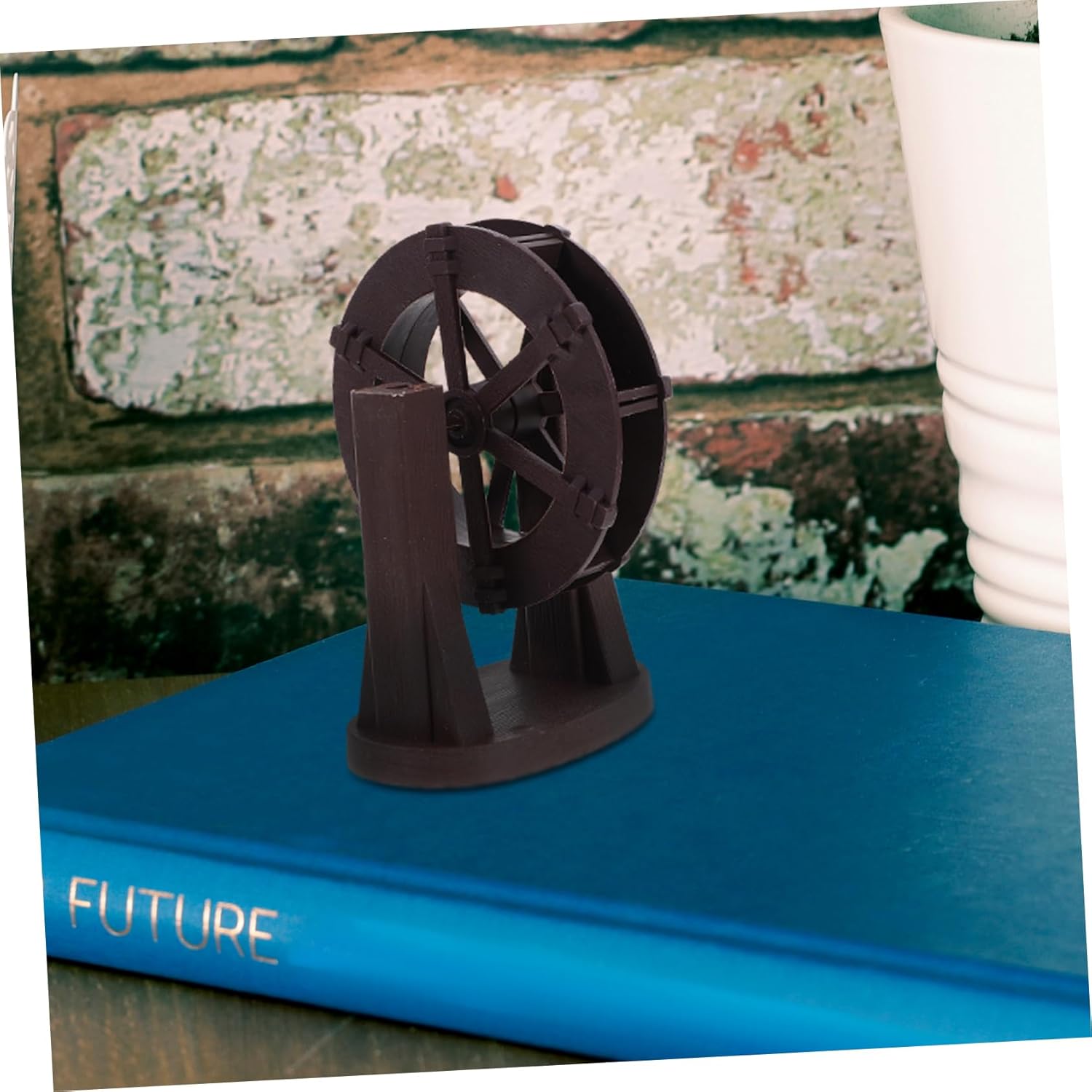 Luxshiny Miniature Water Wheel Fountain Decor for Indoor and Office