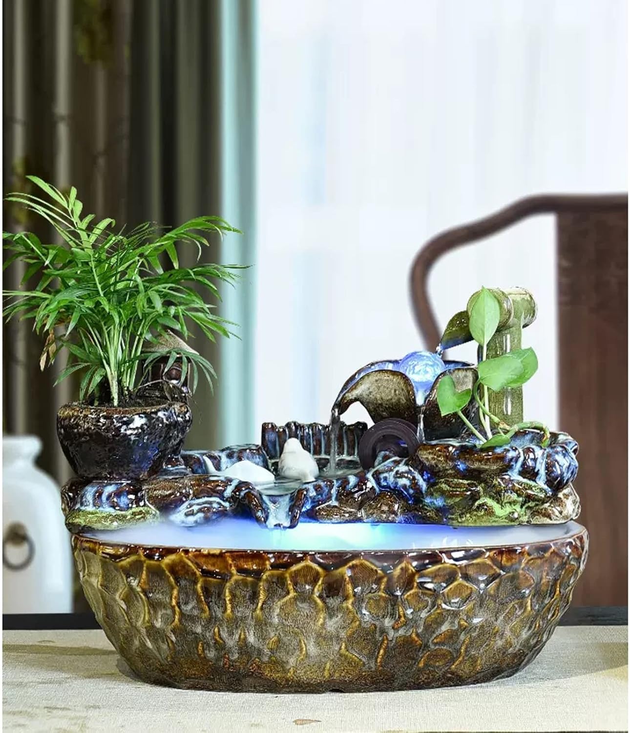 Ceramic Tabletop Fountain for Indoor Decor