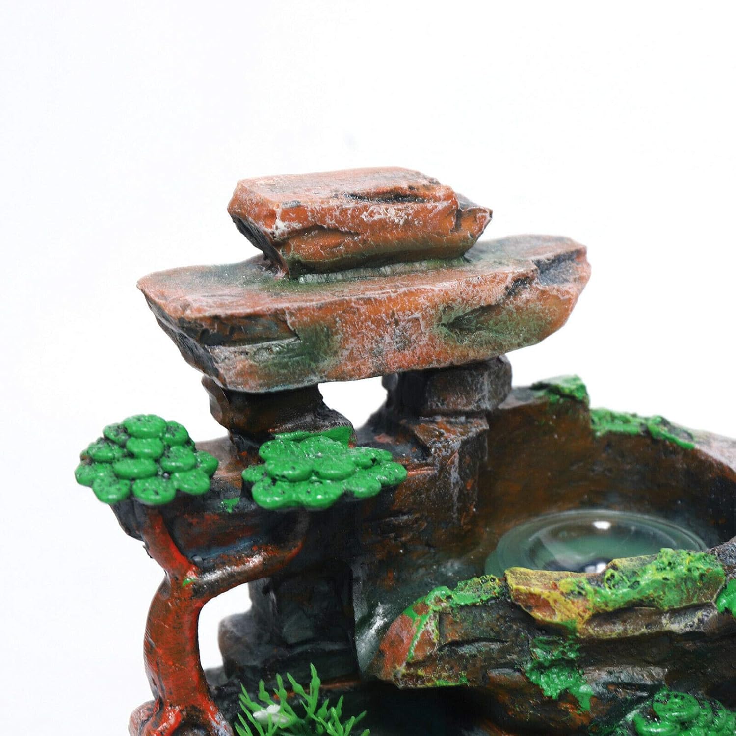 DYRABREST Tabletop Rockery Fountain with LED Light