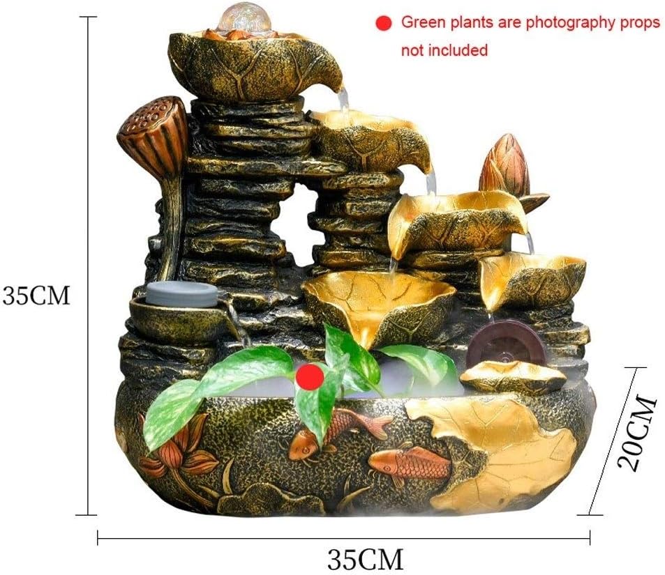 Indoor Water Fountain Rockery Humidifier Decoration Desktop Gift