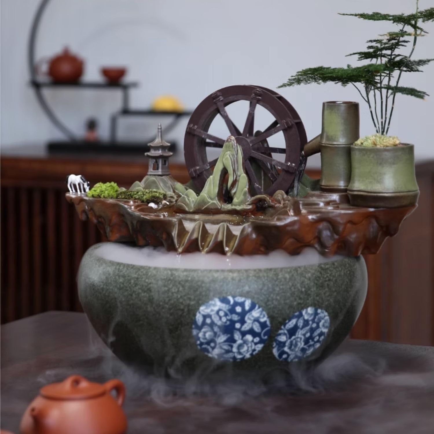 Zen Indoor Waterfall Fountain for Desktop Decor