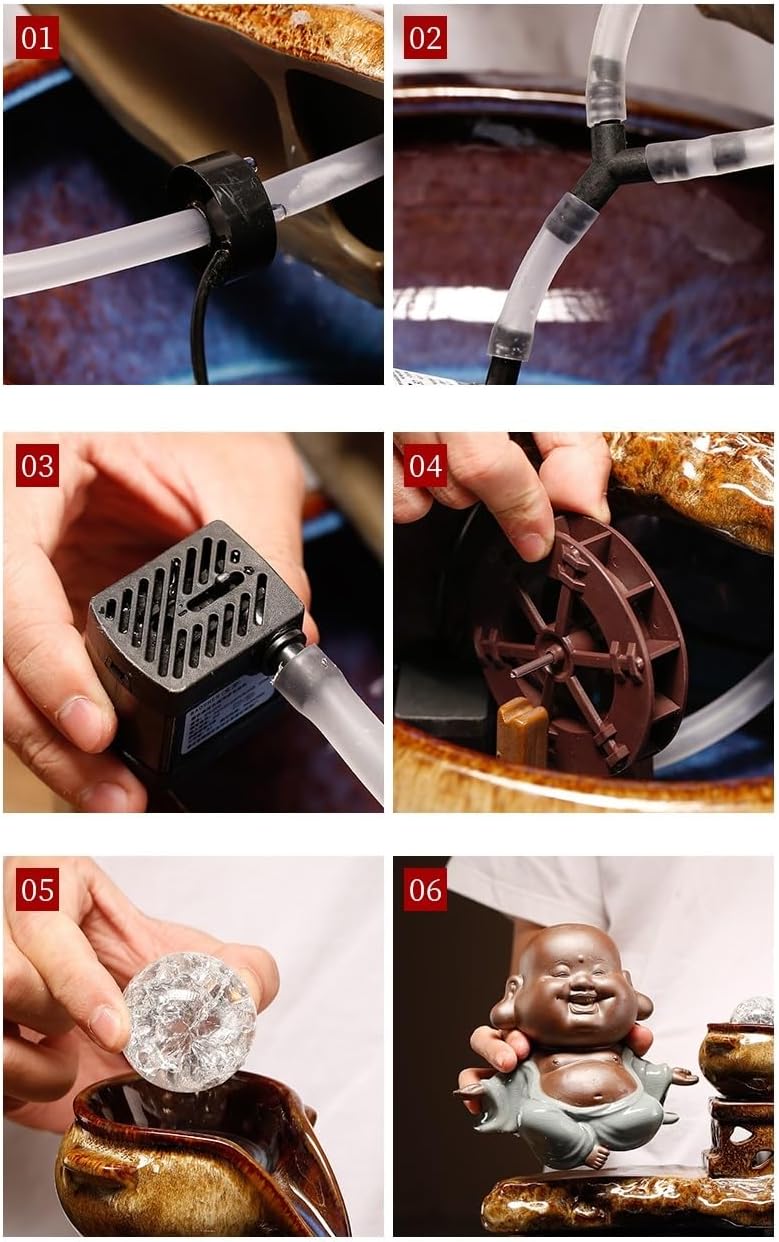 Modern Tabletop Indoor Fountain for Home Office Decor