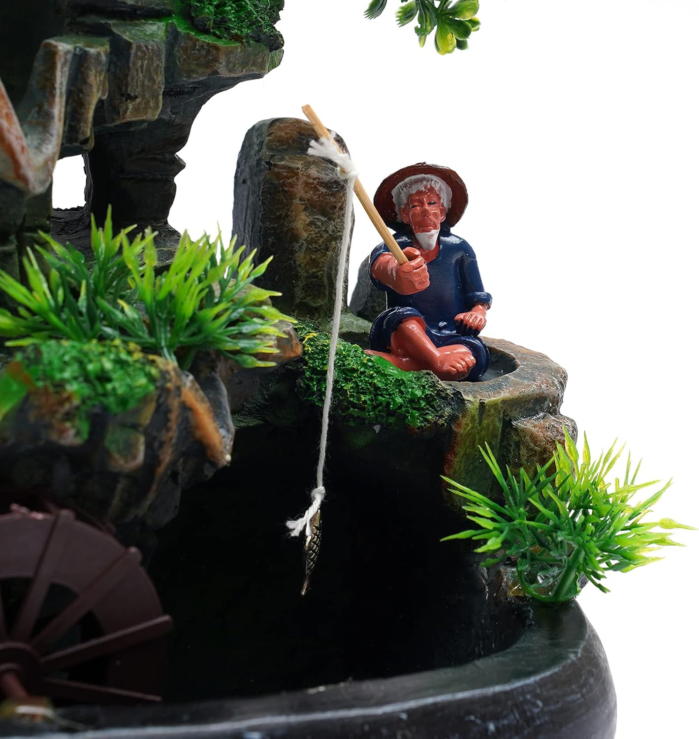 Ageanbri Tabletop Fountain with LED Light and Waterfall