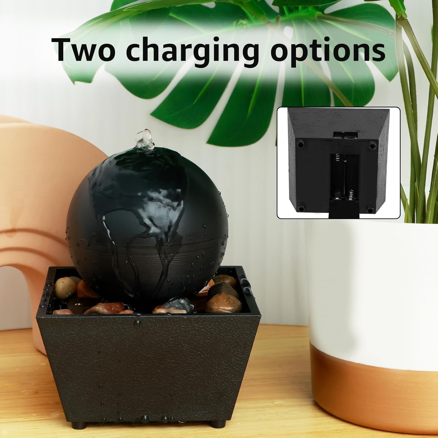 6 Inch USB Powered Tabletop Fountain with Lights
