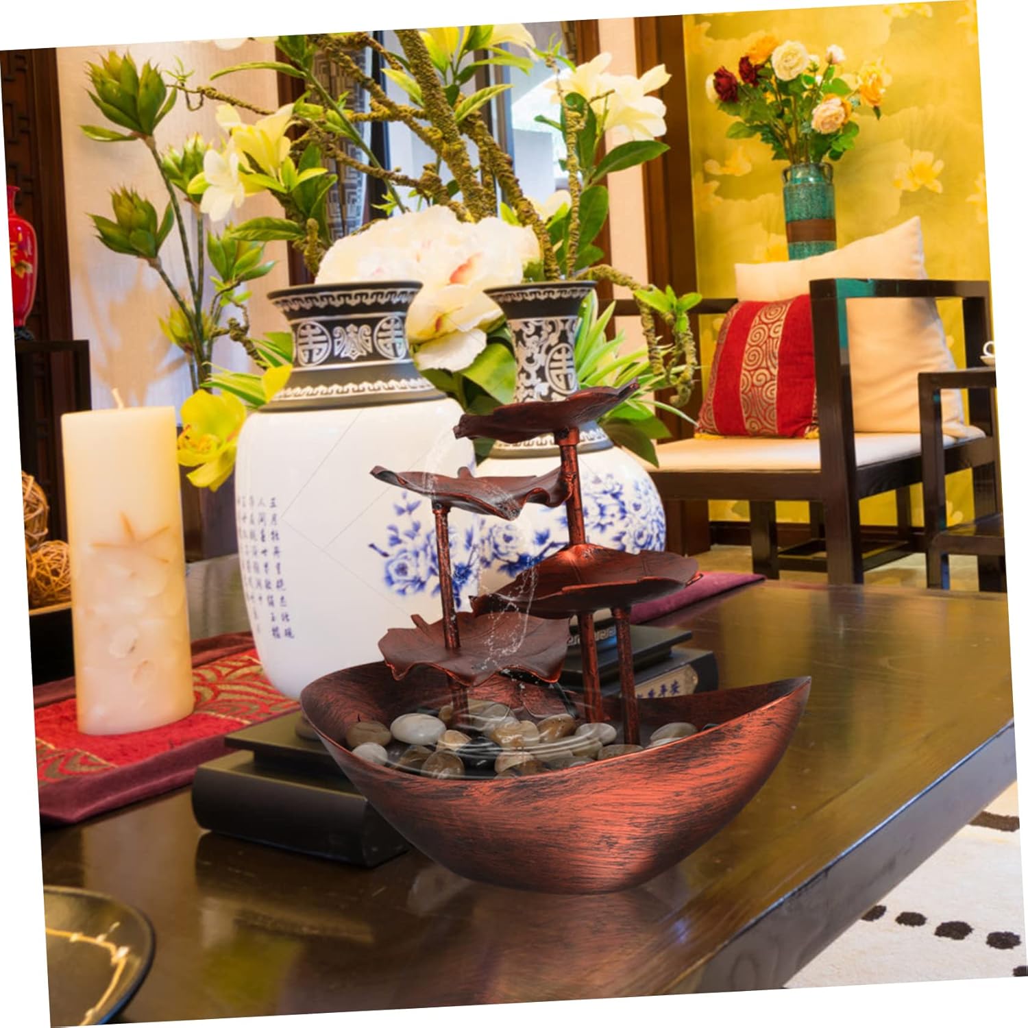 Material Running Water Tabletop Fountain Decor for Living Room