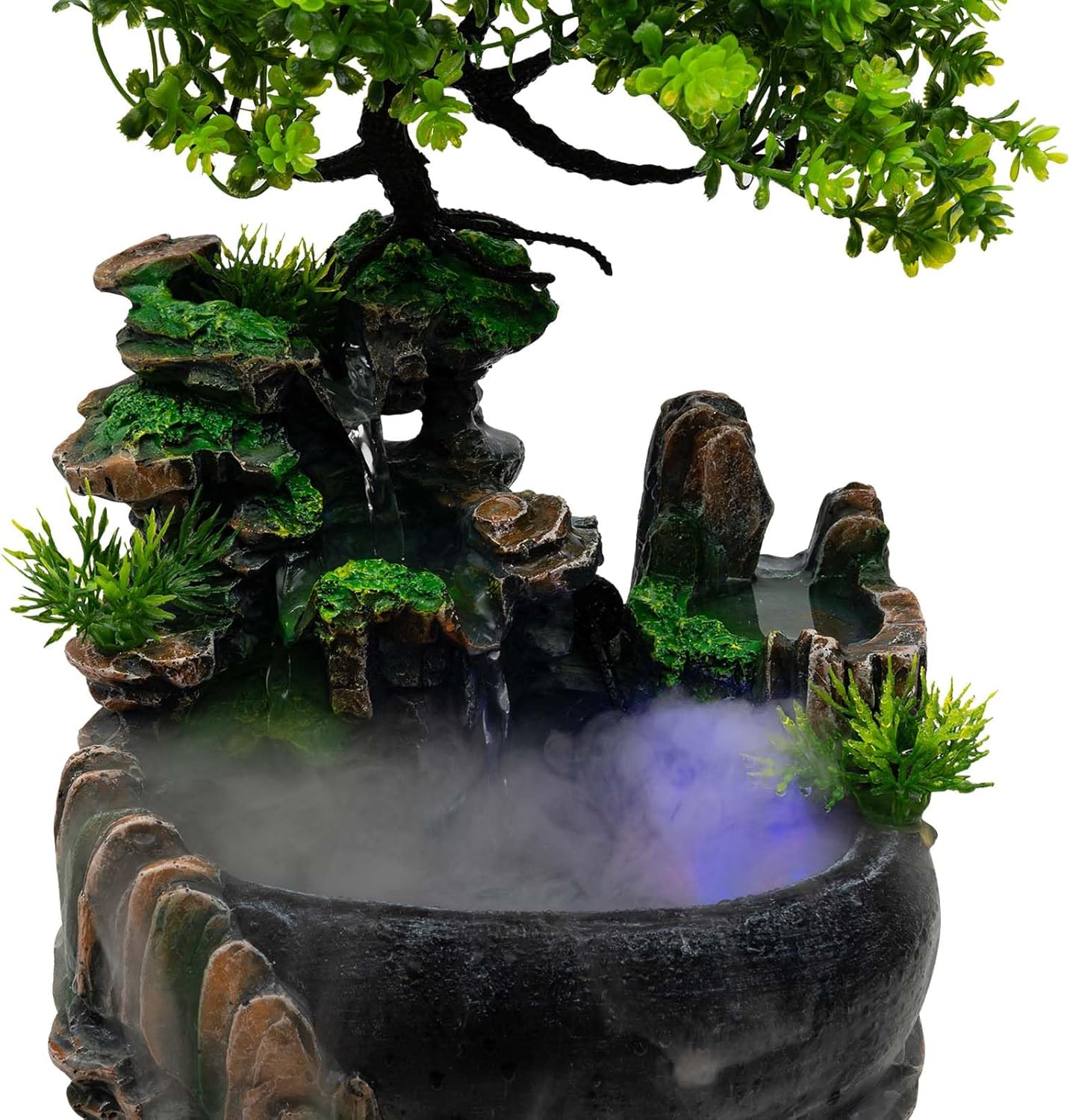 LOYALHEARTDY Atomizing Rockery Water Fountain with LED Light