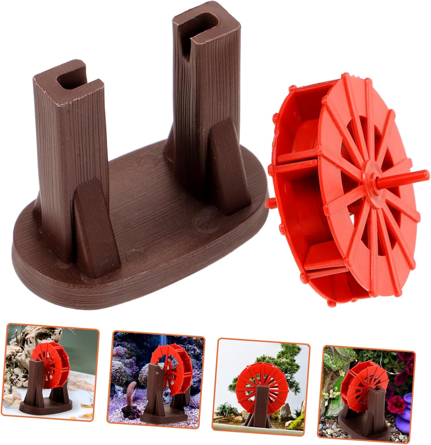 Mini Plastic Water Wheel Fountain Decor for Home Garden