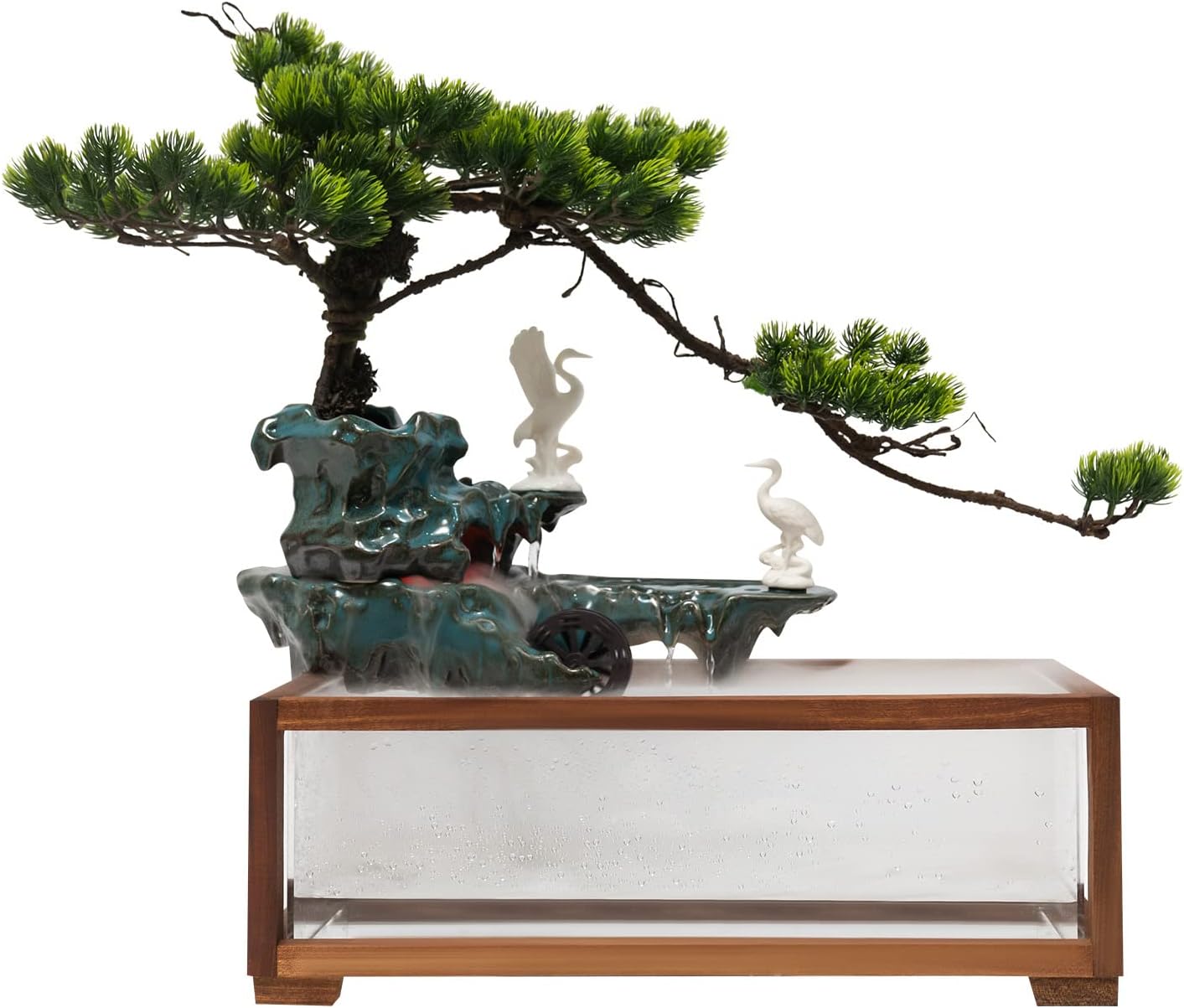 Flhonudi Fountain Waterfall Tabletop with Automatic Pump