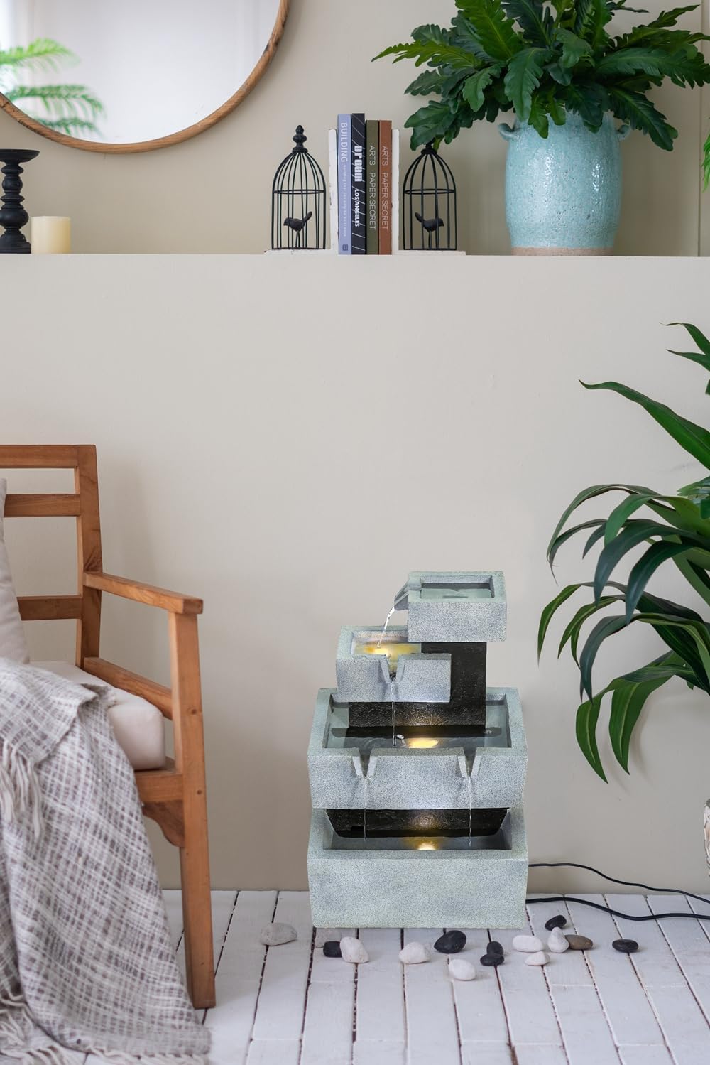 Elegant 4-Tier Water Fountain for Tranquility