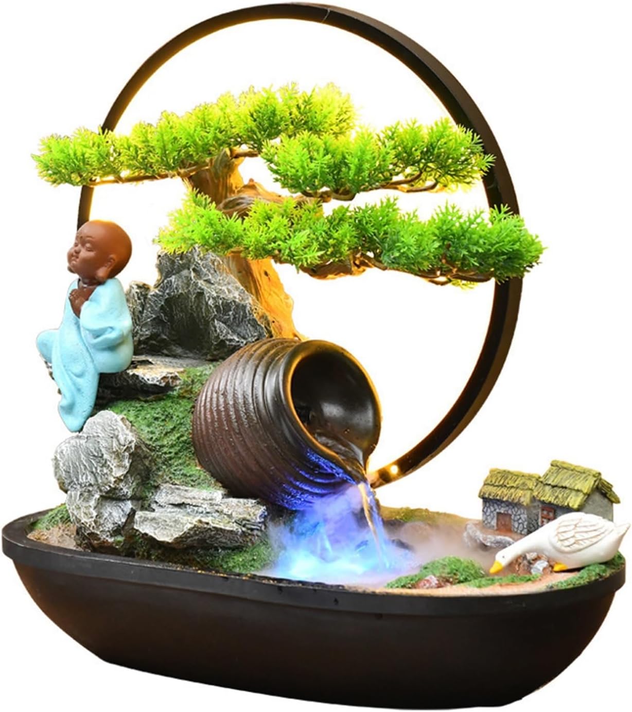 Chinese Style Rockery Water Fountain for Home Office Decor