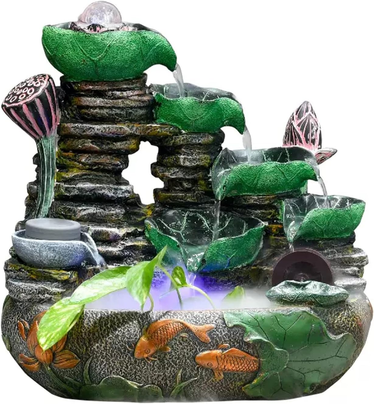 Xilin-872 Resin Indoor Fountain with Water Mist and Pump